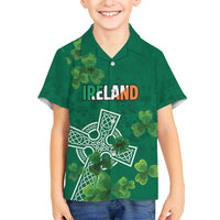 Ireland Cross Celtic Personalized Family Matching Mermaid Dress and Hawaiian Shirt Irish Pride Shamrock - Wonder Print Shop