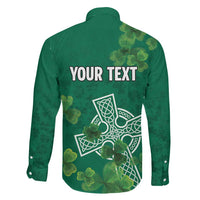 Ireland Cross Celtic Personalized Family Matching Off The Shoulder Long Sleeve Dress and Hawaiian Shirt Irish Pride Shamrock - Wonder Print Shop