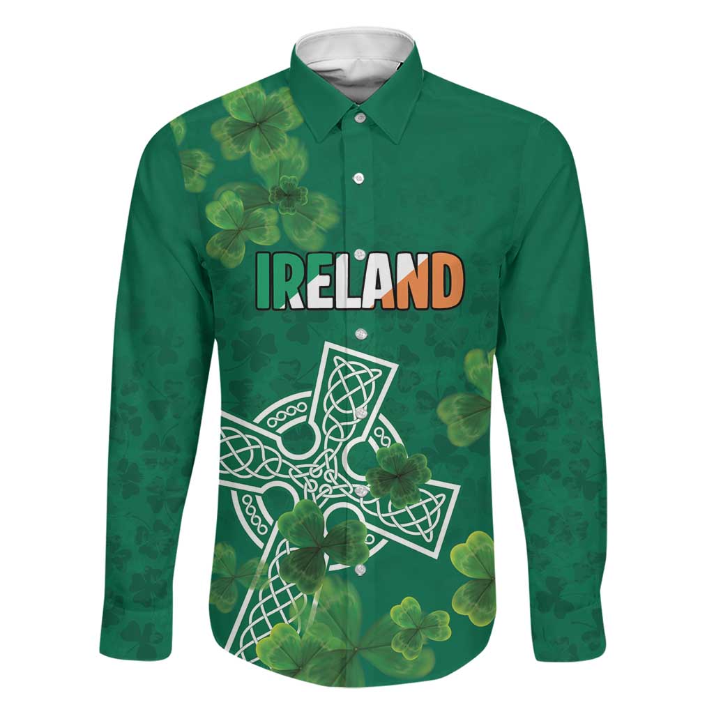 Ireland Cross Celtic Personalized Family Matching Off Shoulder Short Dress and Hawaiian Shirt Irish Pride Shamrock - Wonder Print Shop