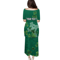 Ireland Cross Celtic Personalized Family Matching Puletasi and Hawaiian Shirt Irish Pride Shamrock - Wonder Print Shop
