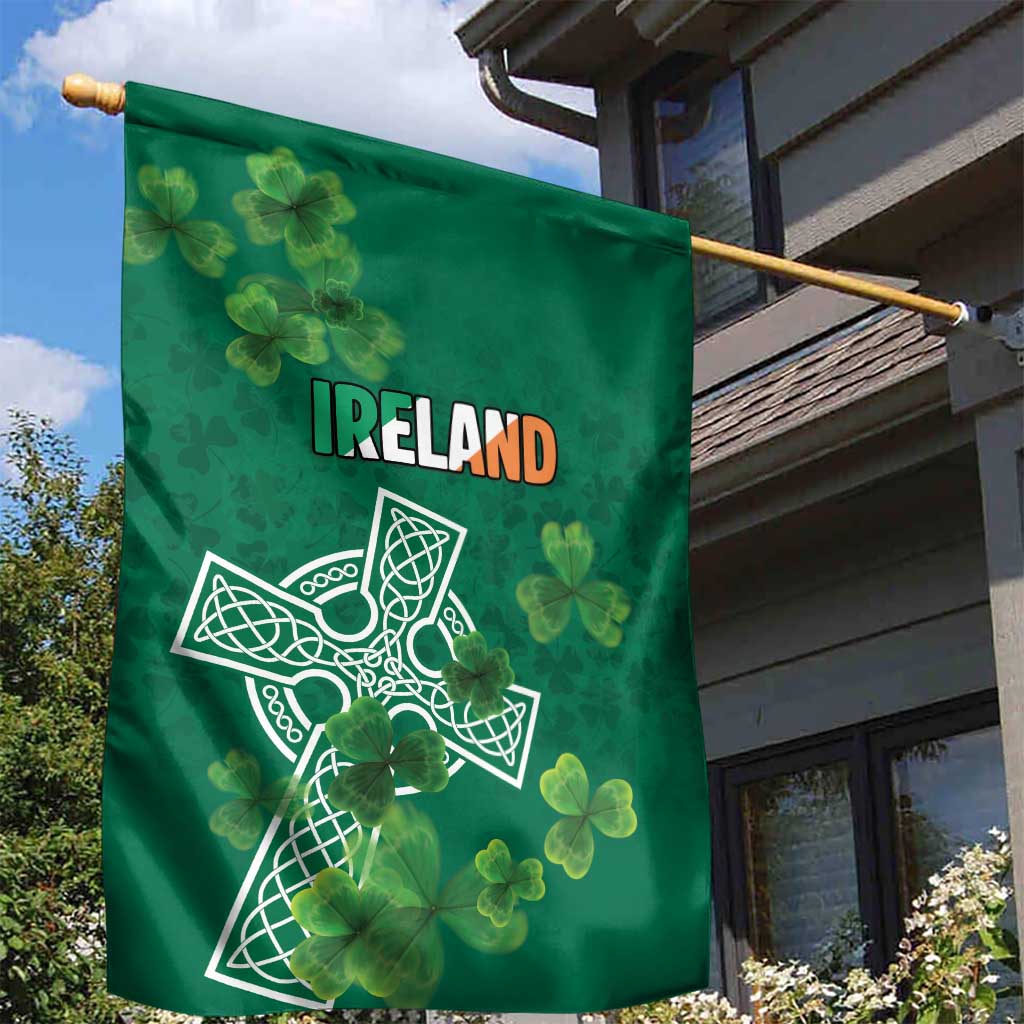 Ireland Cross Celtic Garden Flag Irish Pride Shamrock - Wonder Print Shop