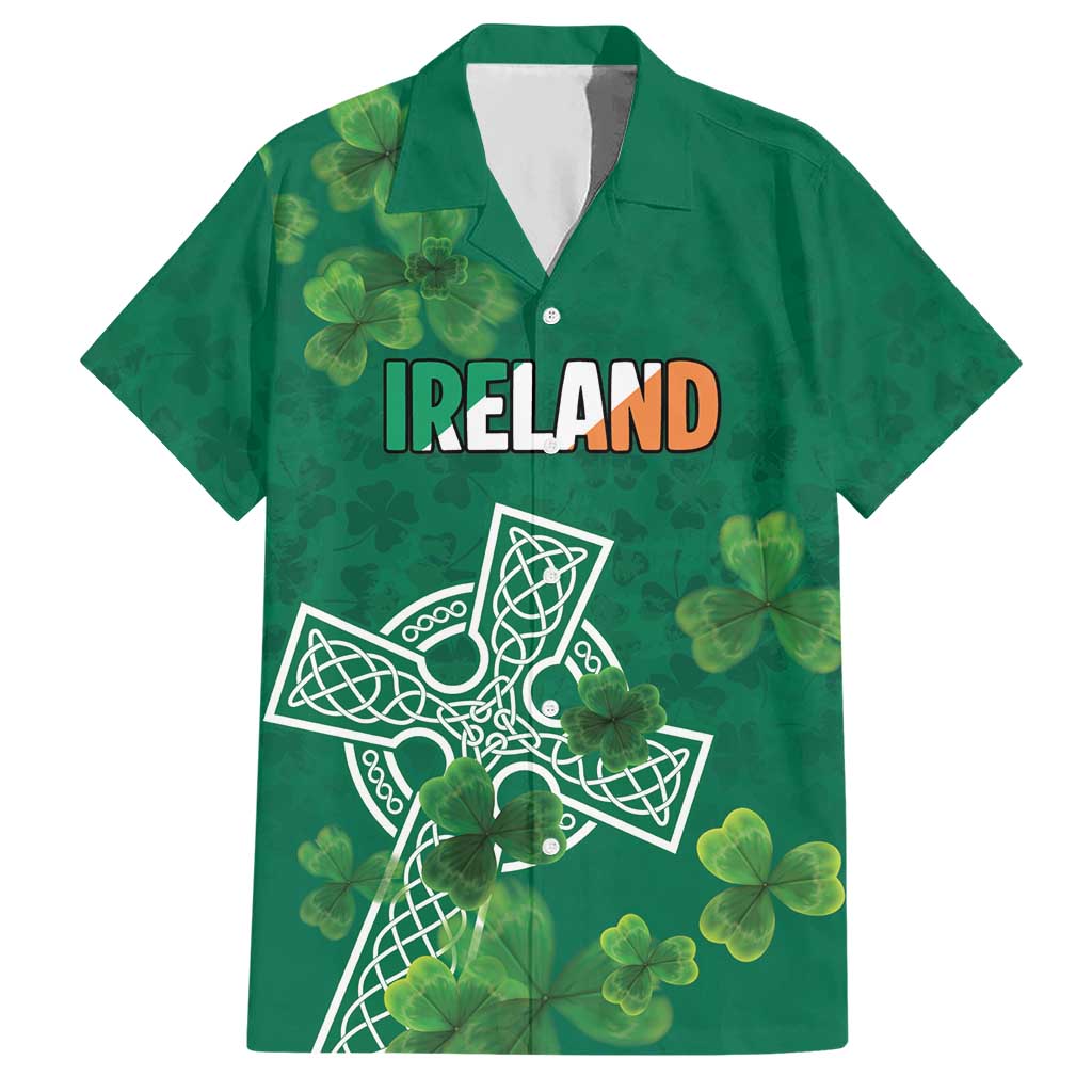 Ireland Cross Celtic Personalized Hawaiian Shirt Irish Pride Shamrock - Wonder Print Shop