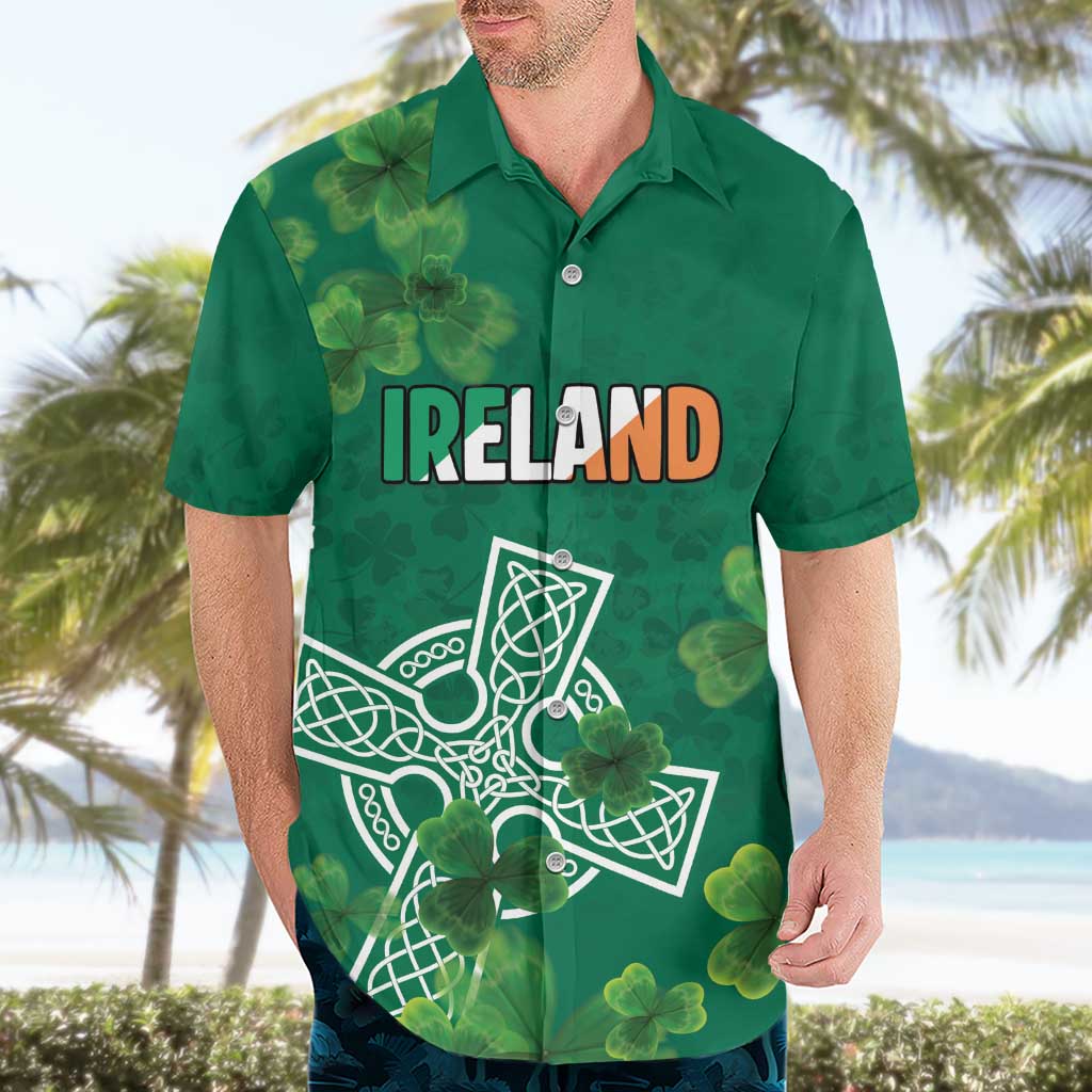 Ireland Cross Celtic Personalized Hawaiian Shirt Irish Pride Shamrock - Wonder Print Shop
