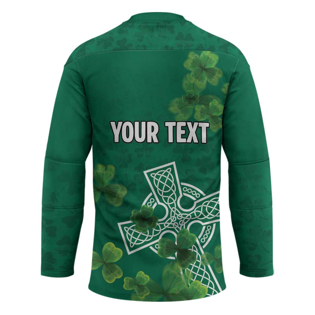 Ireland Cross Celtic Personalized Hockey Jersey Irish Pride Shamrock - Wonder Print Shop