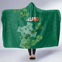 Ireland Cross Celtic Hooded Blanket Irish Pride Shamrock - Wonder Print Shop