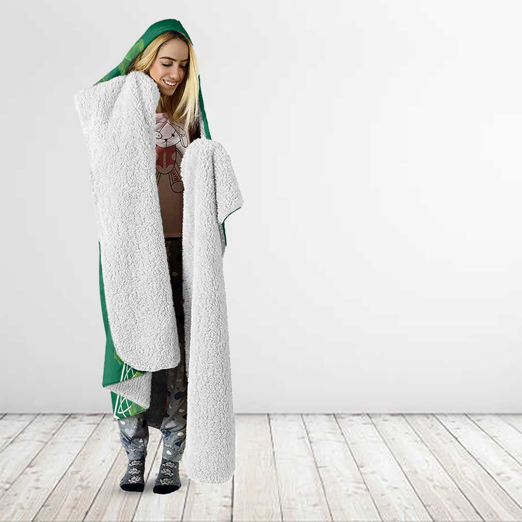 Ireland Cross Celtic Hooded Blanket Irish Pride Shamrock - Wonder Print Shop
