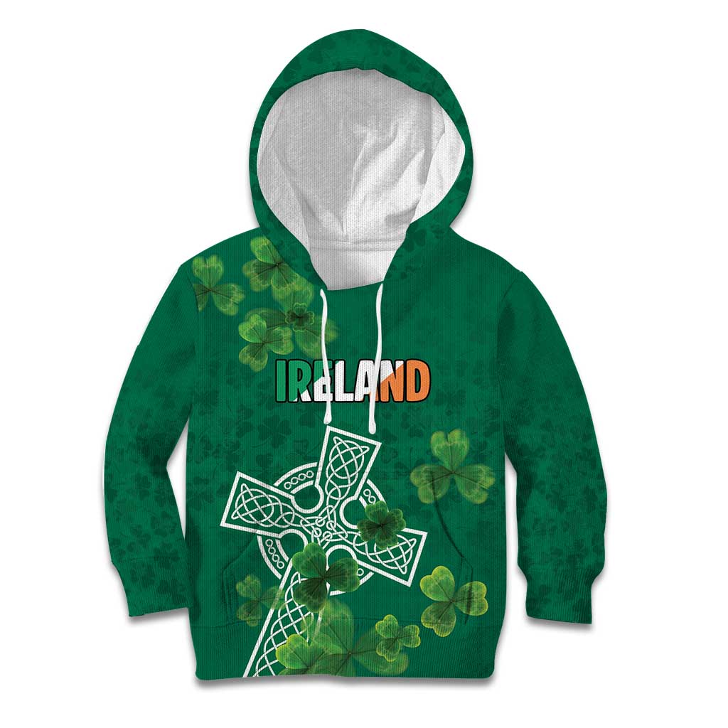 Ireland Cross Celtic Personalized Kid Hoodie Irish Pride Shamrock - Wonder Print Shop