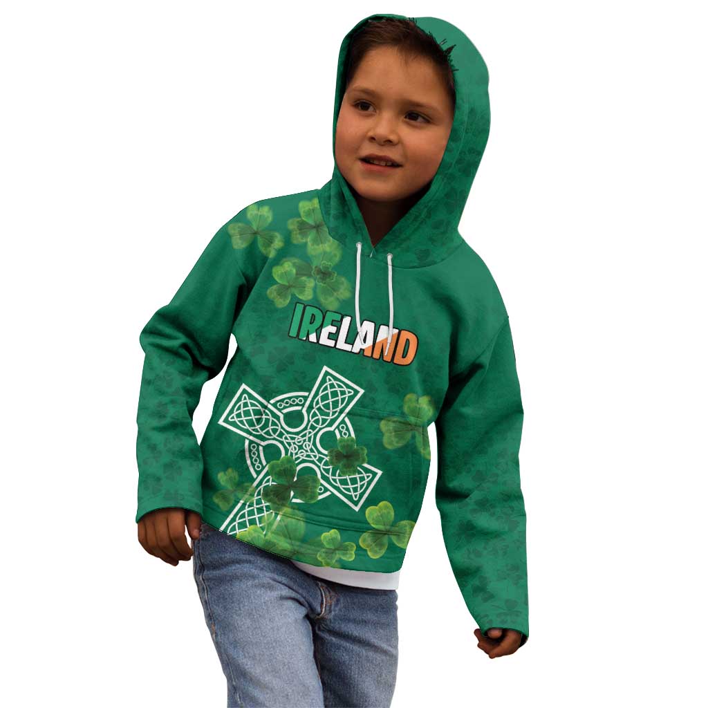 Ireland Cross Celtic Personalized Kid Hoodie Irish Pride Shamrock - Wonder Print Shop