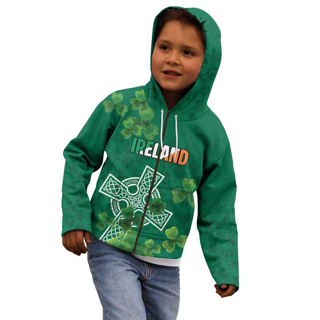 Ireland Cross Celtic Personalized Kid Hoodie Irish Pride Shamrock - Wonder Print Shop