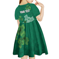 Ireland Cross Celtic Personalized Kid Short Sleeve Dress Irish Pride Shamrock - Wonder Print Shop