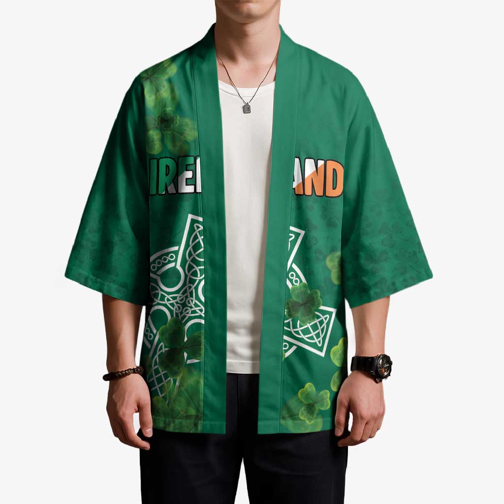 Ireland Cross Celtic Personalized Kimono Irish Pride Shamrock - Wonder Print Shop