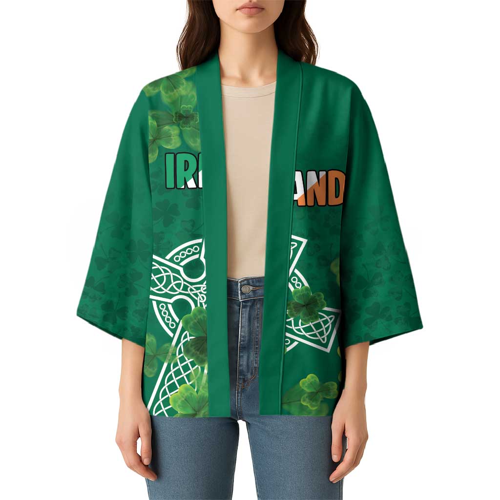Ireland Cross Celtic Personalized Kimono Irish Pride Shamrock - Wonder Print Shop
