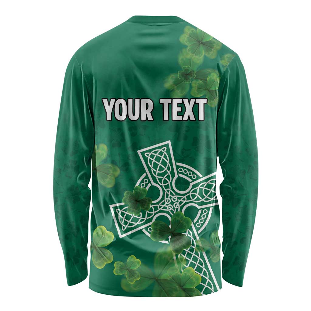 Ireland Cross Celtic Personalized Long Sleeve Shirt Irish Pride Shamrock - Wonder Print Shop