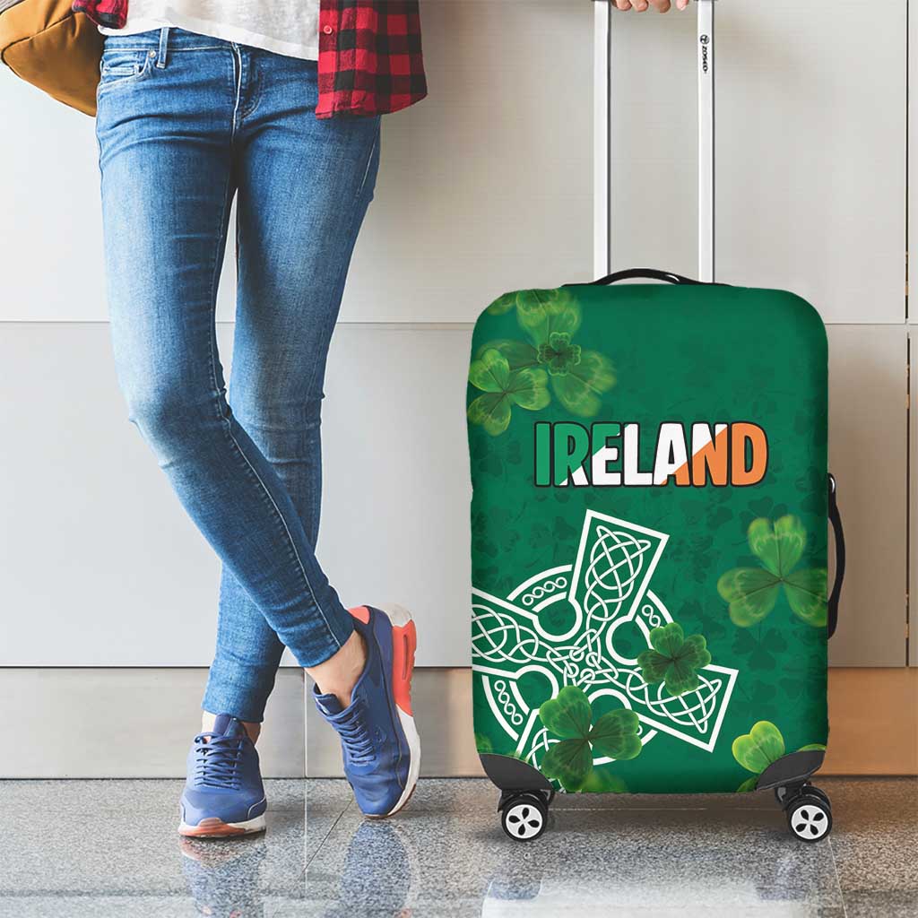 Ireland Cross Celtic Luggage Cover Irish Pride Shamrock - Wonder Print Shop