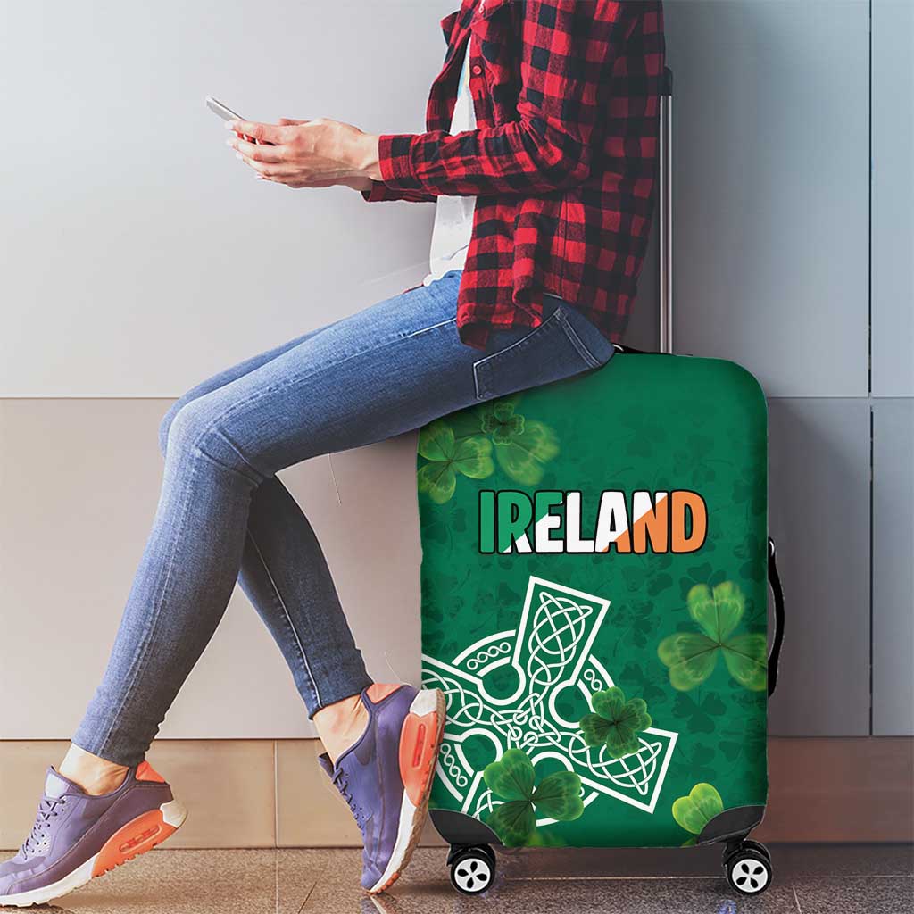 Ireland Cross Celtic Luggage Cover Irish Pride Shamrock - Wonder Print Shop