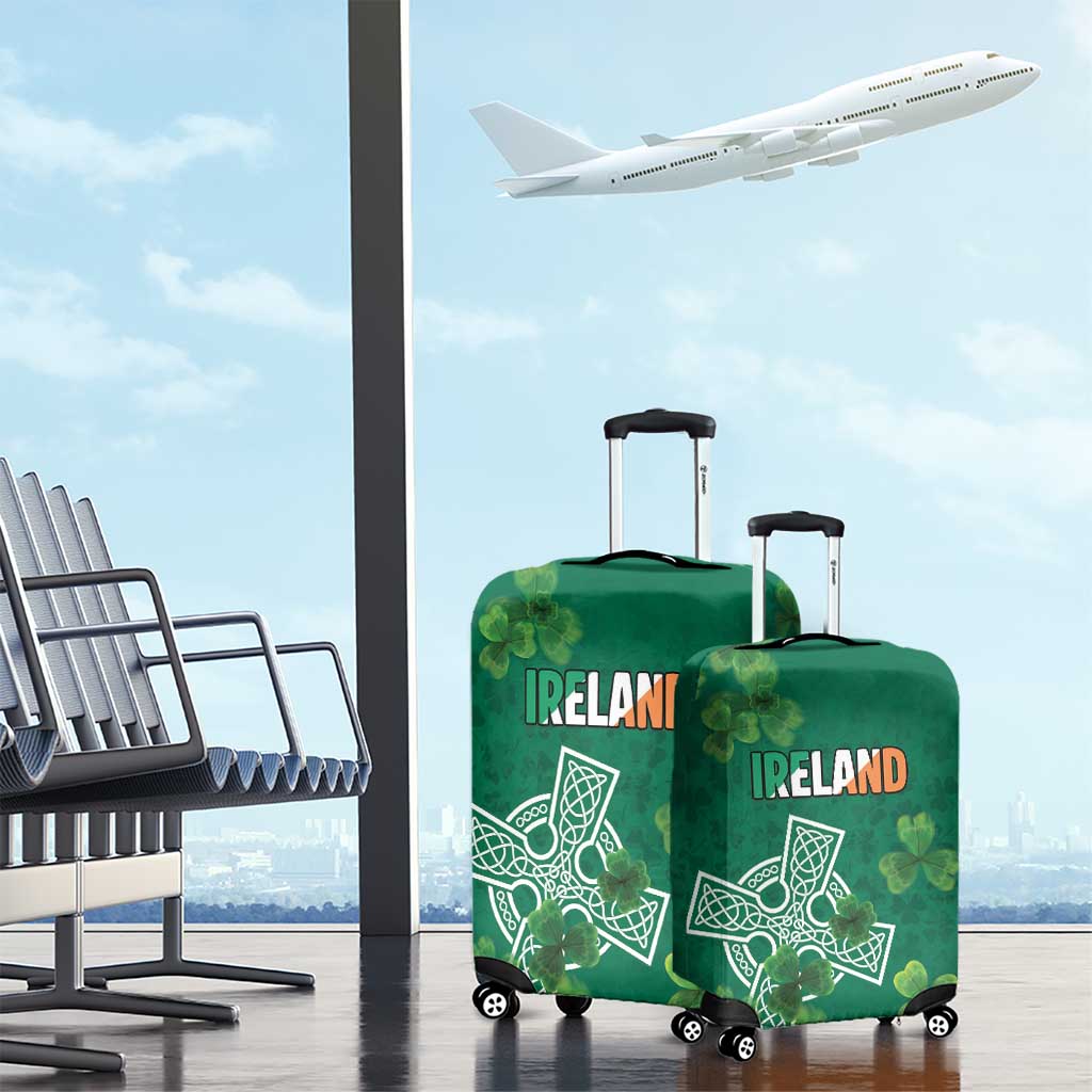 Ireland Cross Celtic Luggage Cover Irish Pride Shamrock - Wonder Print Shop