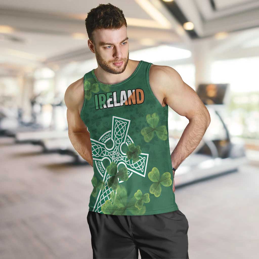 Ireland Cross Celtic Personalized Men Tank Top Irish Pride Shamrock - Wonder Print Shop