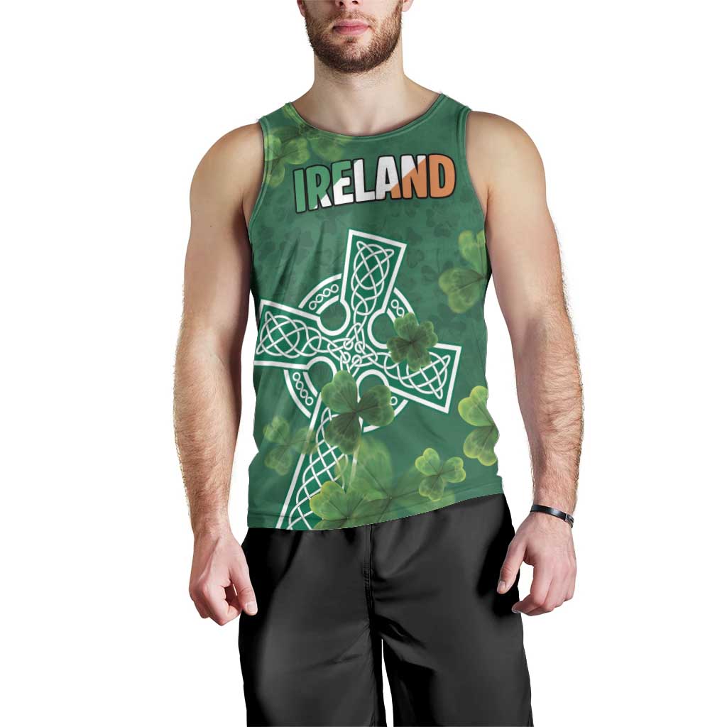 Ireland Cross Celtic Personalized Men Tank Top Irish Pride Shamrock - Wonder Print Shop