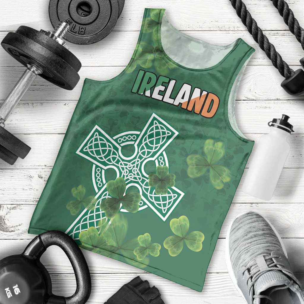 Ireland Cross Celtic Personalized Men Tank Top Irish Pride Shamrock - Wonder Print Shop