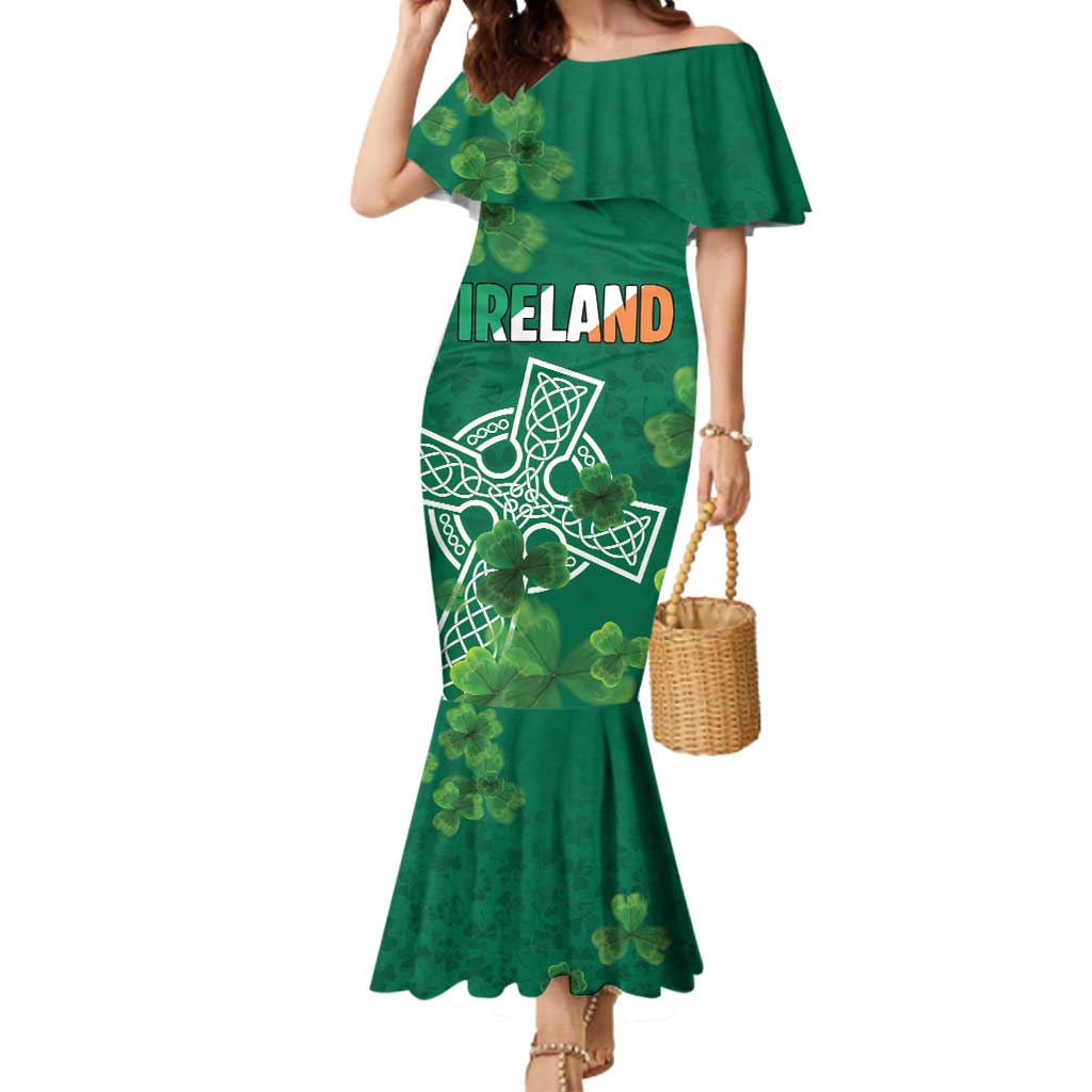 Ireland Cross Celtic Personalized Mermaid Dress Irish Pride Shamrock - Wonder Print Shop