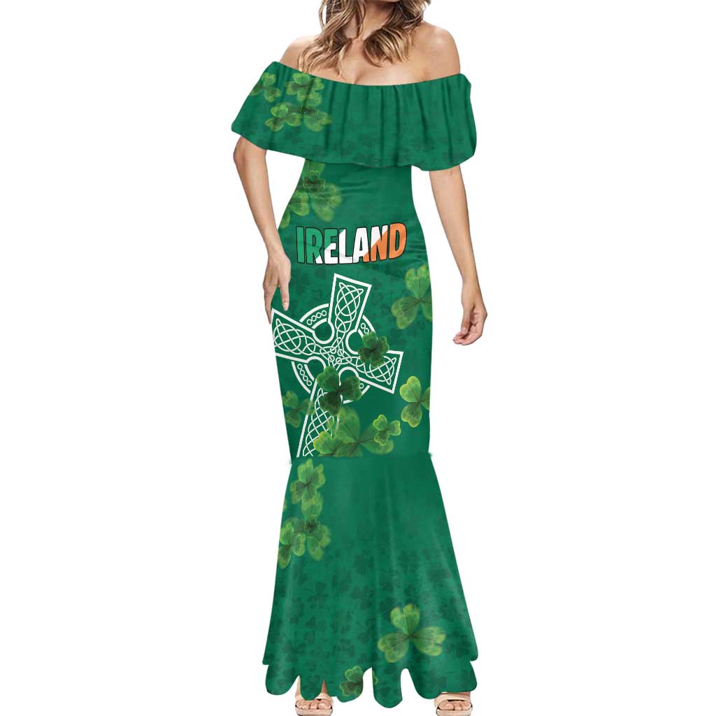 Ireland Cross Celtic Personalized Mermaid Dress Irish Pride Shamrock - Wonder Print Shop