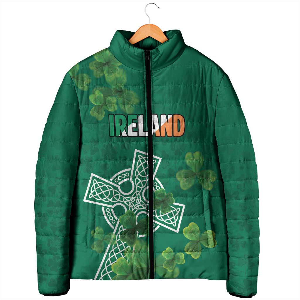 Ireland Cross Celtic Personalized Padded Jacket Irish Pride Shamrock - Wonder Print Shop