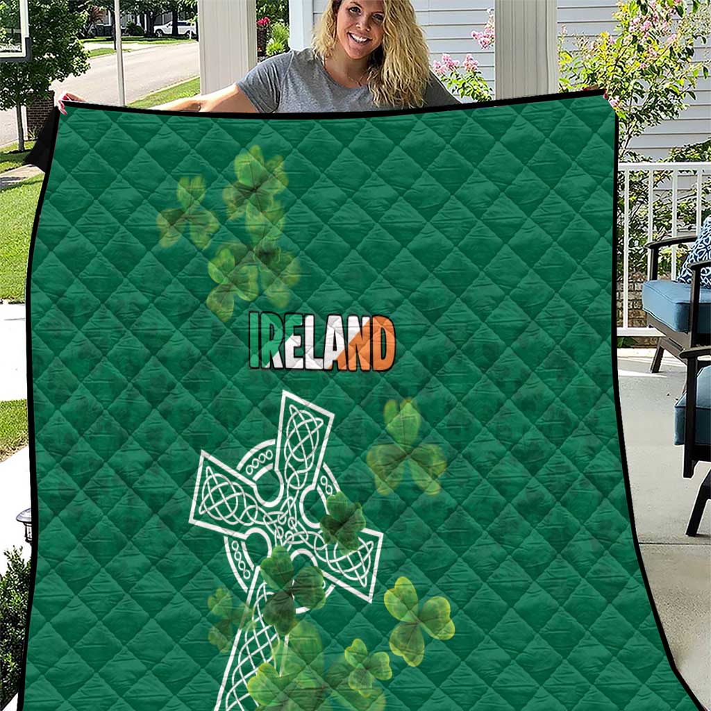 Ireland Cross Celtic Quilt Irish Pride Shamrock - Wonder Print Shop