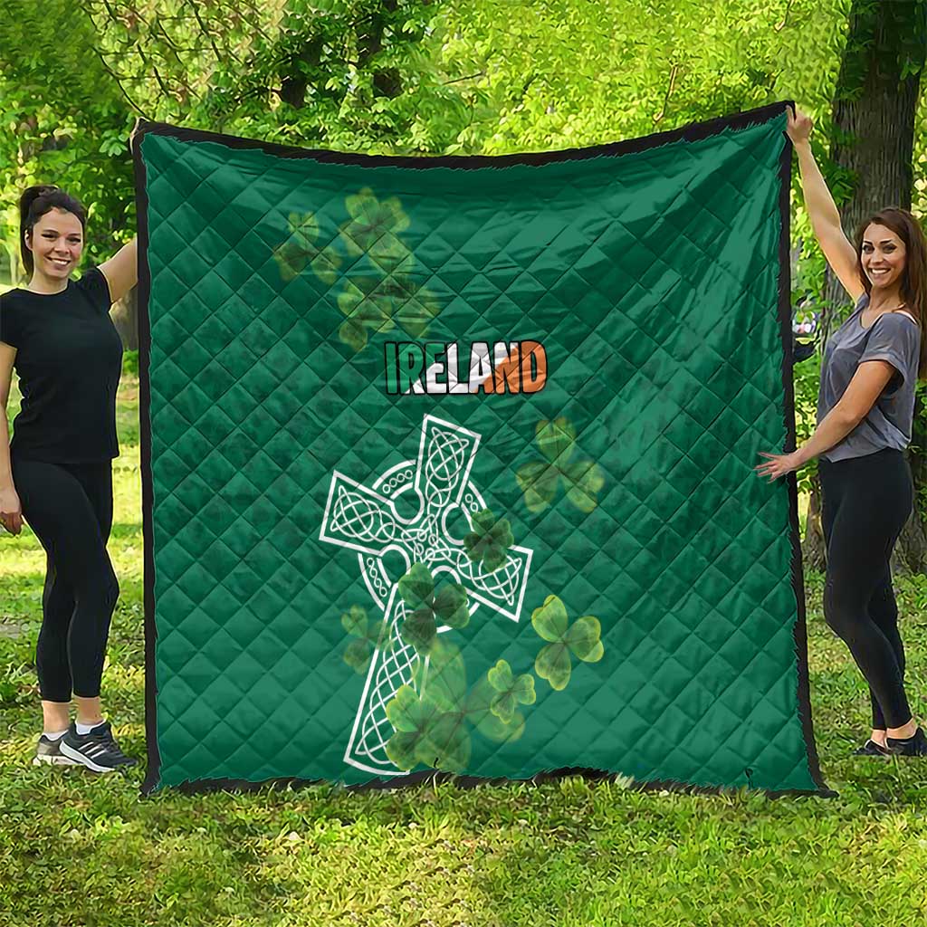 Ireland Cross Celtic Quilt Irish Pride Shamrock - Wonder Print Shop