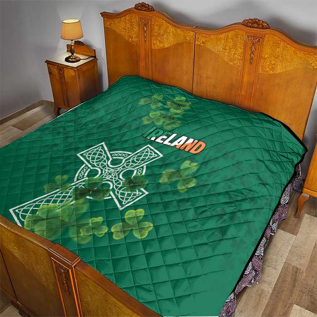 Ireland Cross Celtic Quilt Irish Pride Shamrock - Wonder Print Shop