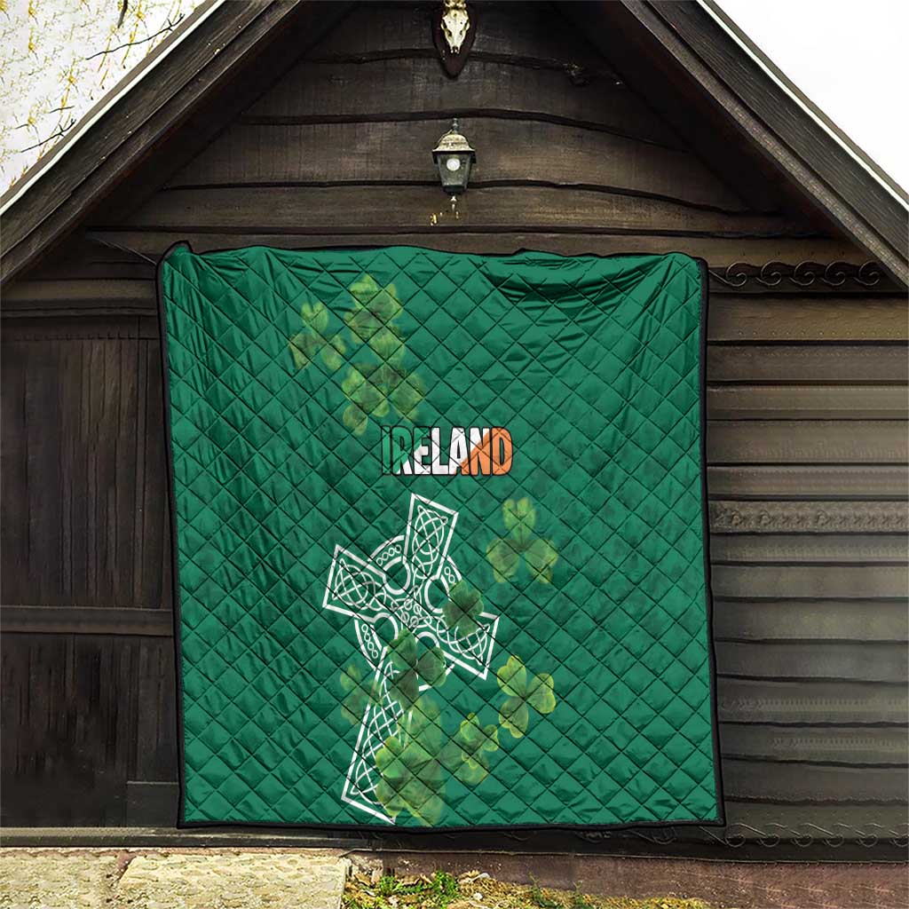 Ireland Cross Celtic Quilt Irish Pride Shamrock - Wonder Print Shop