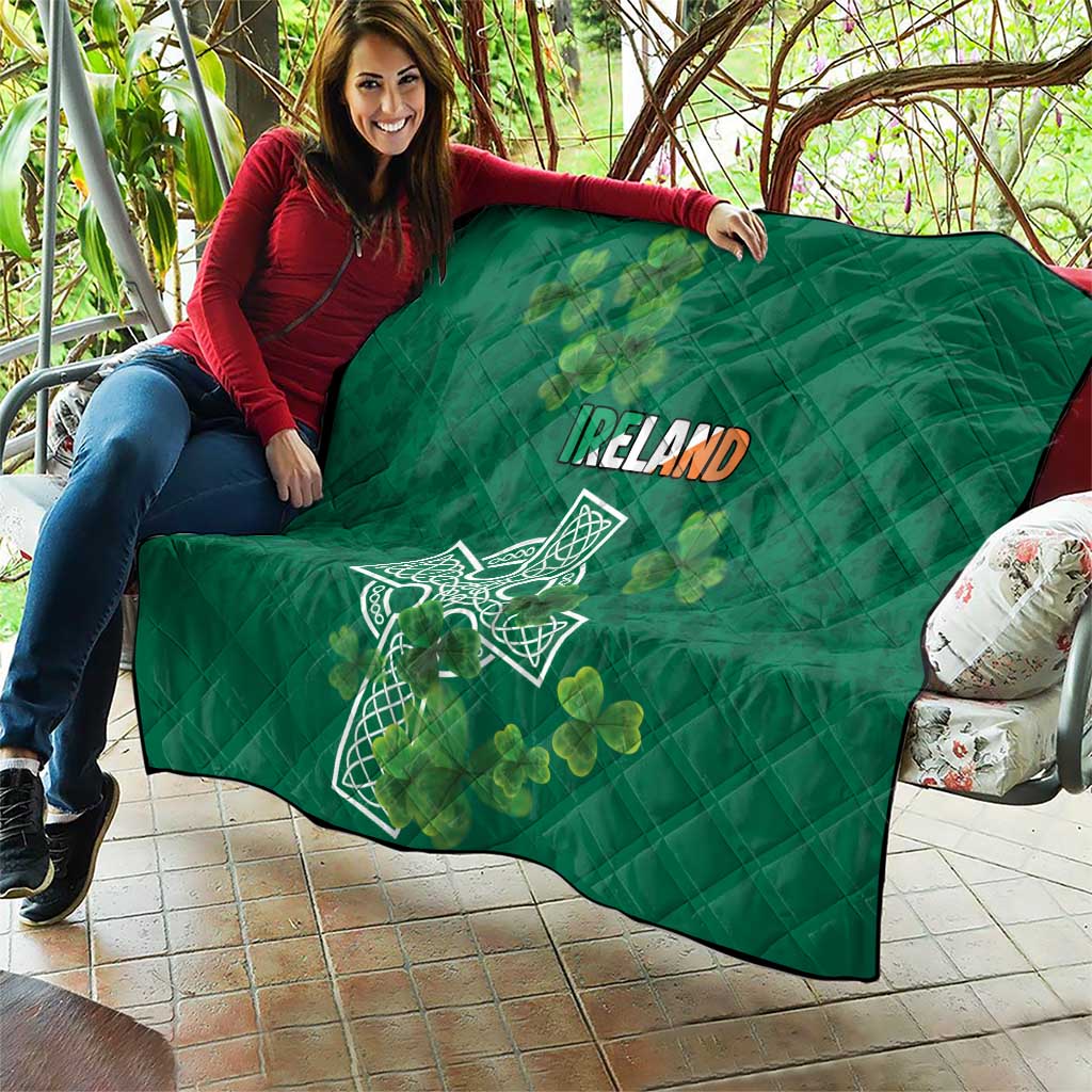 Ireland Cross Celtic Quilt Irish Pride Shamrock - Wonder Print Shop