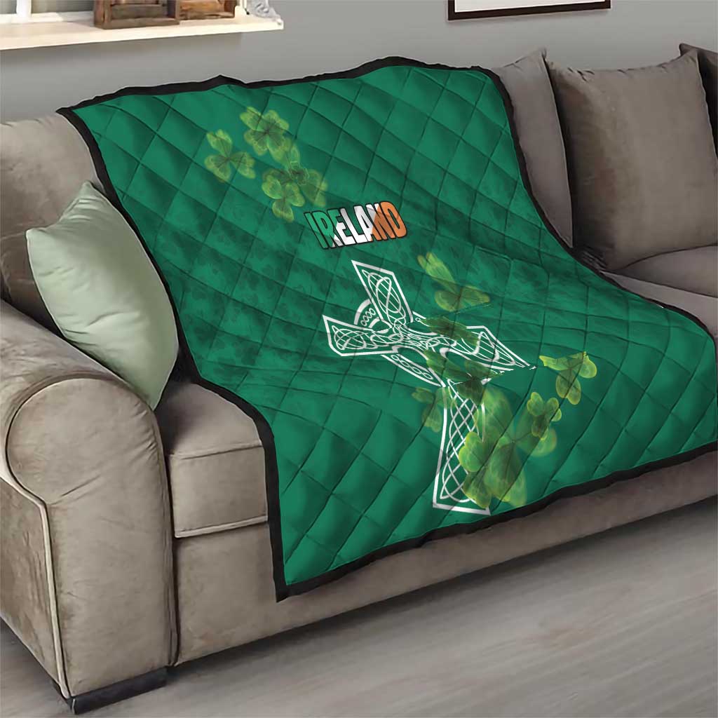 Ireland Cross Celtic Quilt Irish Pride Shamrock - Wonder Print Shop