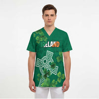 Ireland Cross Celtic Personalized Scrub Top Irish Pride Shamrock - Wonder Print Shop