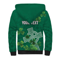 Ireland Cross Celtic Personalized Sherpa Hoodie Irish Pride Shamrock - Wonder Print Shop