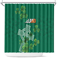 Ireland Cross Celtic Shower Curtain Irish Pride Shamrock - Wonder Print Shop