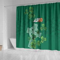 Ireland Cross Celtic Shower Curtain Irish Pride Shamrock - Wonder Print Shop