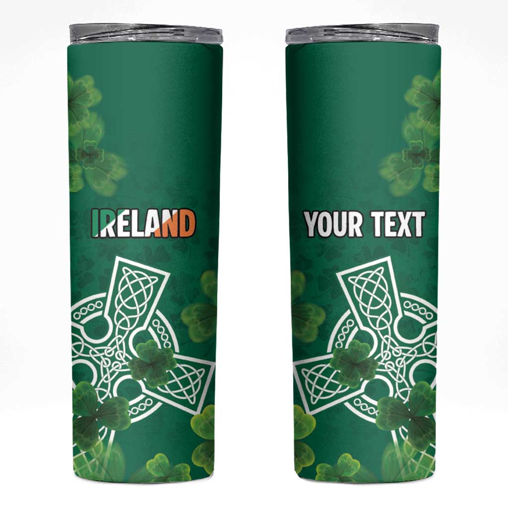 Ireland Cross Celtic Personalized Skinny Tumbler Irish Pride Shamrock - Wonder Print Shop