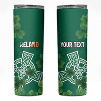 Ireland Cross Celtic Personalized Skinny Tumbler Irish Pride Shamrock - Wonder Print Shop