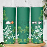 Ireland Cross Celtic Personalized Skinny Tumbler Irish Pride Shamrock - Wonder Print Shop