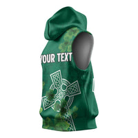 Ireland Cross Celtic Personalized Sleeveless Hoodie Irish Pride Shamrock - Wonder Print Shop