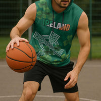 Ireland Cross Celtic Personalized Sleeveless Hoodie Irish Pride Shamrock - Wonder Print Shop
