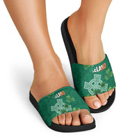 Ireland Cross Celtic Slide Sandals Irish Pride Shamrock - Wonder Print Shop