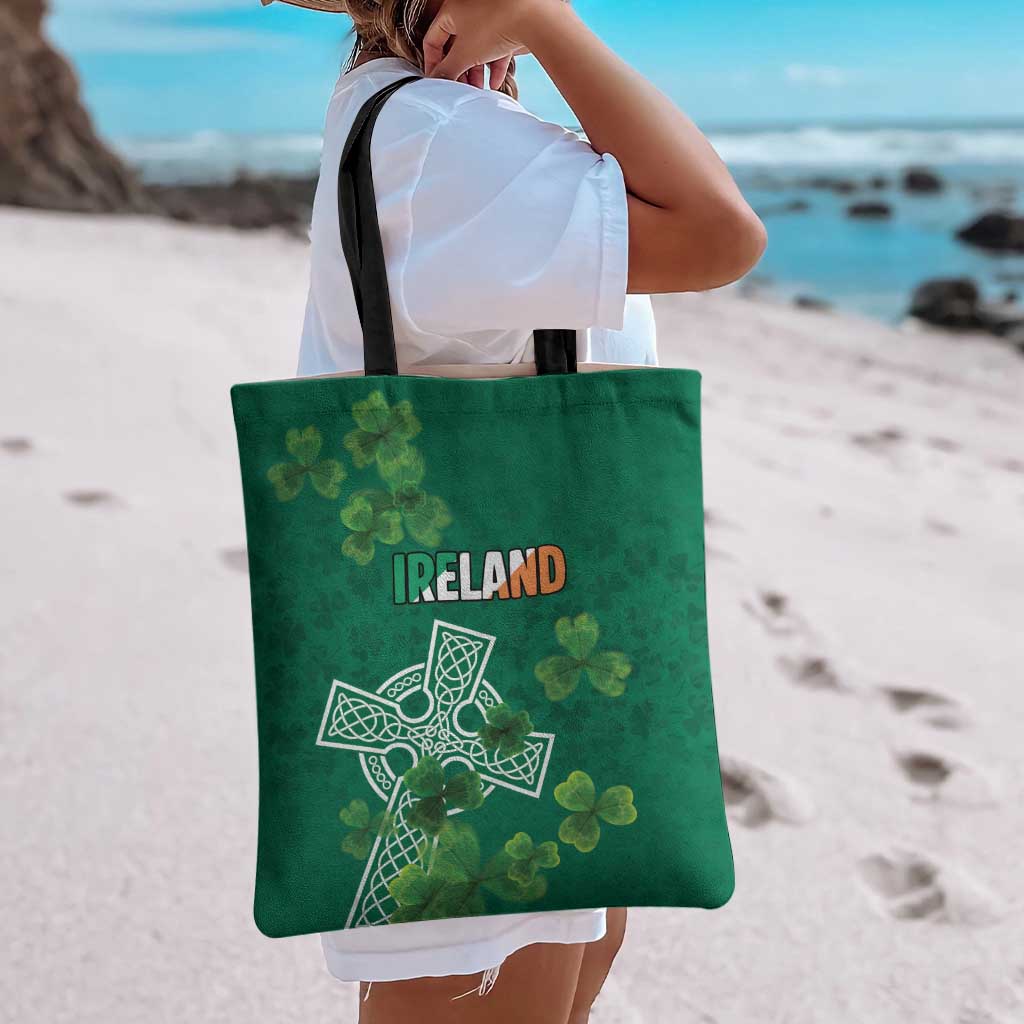 Ireland Cross Celtic Tote Bag Irish Pride Shamrock - Wonder Print Shop