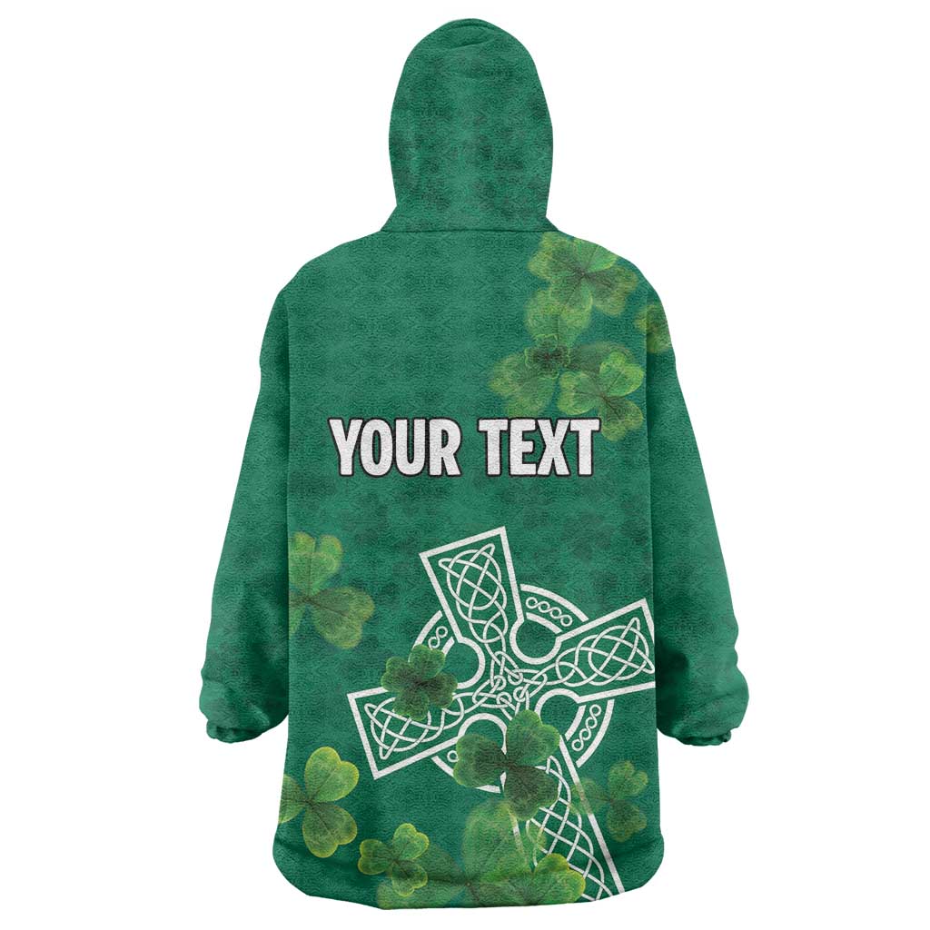 Ireland Cross Celtic Personalized Wearable Blanket Hoodie Irish Pride Shamrock - Wonder Print Shop