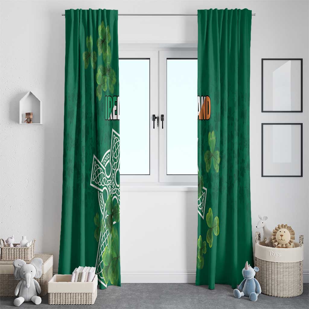 Ireland Cross Celtic Window Curtain Irish Pride Shamrock - Wonder Print Shop