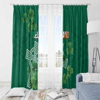 Ireland Cross Celtic Window Curtain Irish Pride Shamrock - Wonder Print Shop