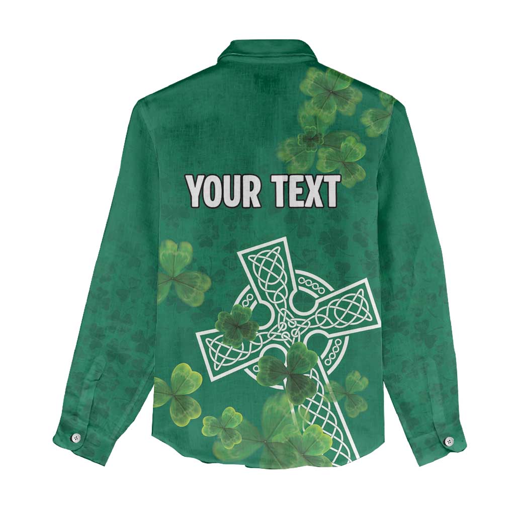 Ireland Cross Celtic Personalized Women Casual Shirt Irish Pride Shamrock - Wonder Print Shop