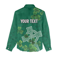 Ireland Cross Celtic Personalized Women Casual Shirt Irish Pride Shamrock - Wonder Print Shop