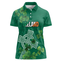 Ireland Cross Celtic Personalized Women Polo Shirt Irish Pride Shamrock - Wonder Print Shop