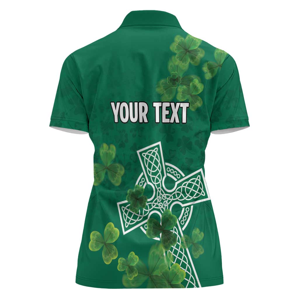 Ireland Cross Celtic Personalized Women Polo Shirt Irish Pride Shamrock - Wonder Print Shop